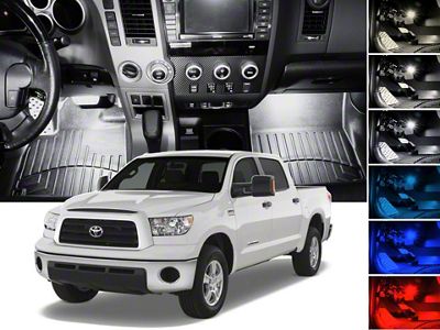 VLEDS Footwell Light Kit; Front and Rear; White 5.5K (07-21 Tundra)