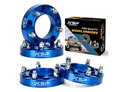 1.25-Inch Hubcentric Pro Billet Wheel Spacers; Blue (07-21 Tundra)