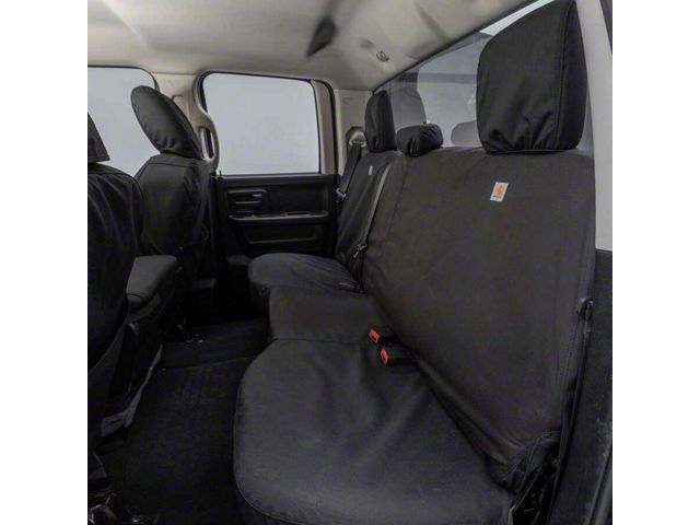 Covercraft Carhartt Super Dux SeatSaver Custom Second Row Seat Covers; Black (22-24 Tundra)