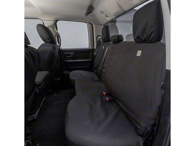 Covercraft Carhartt Super Dux SeatSaver Custom Second Row Seat Covers; Black (22-23 Tundra)