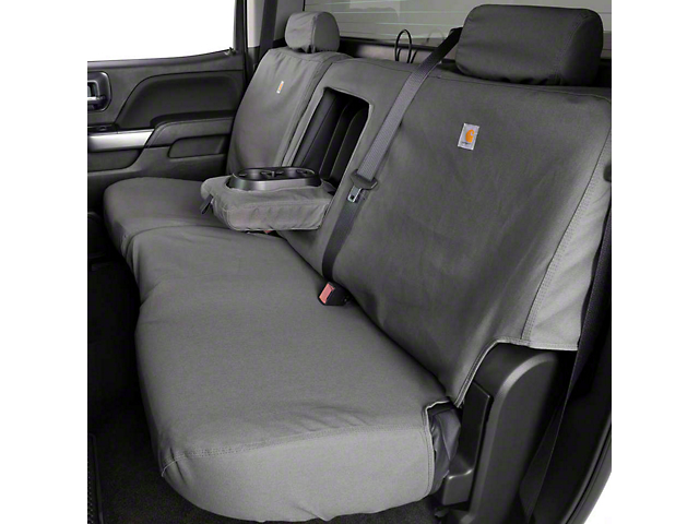 Covercraft SeatSaver Custom Second Row Seat Cover; Carhartt Gravel (22-23 Tundra)