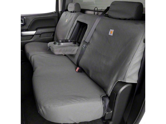 Covercraft SeatSaver Custom Second Row Seat Cover; Carhartt Gravel (22-24 Tundra)