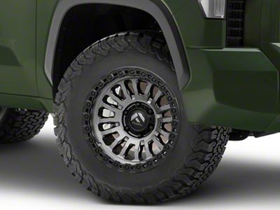 Fuel Wheels Rincon Matte Gunmetal with Matte Black Lip 6-Lug Wheel; 18x9; -12mm Offset (22-24 Tundra)