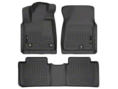 Husky Liners WeatherBeater Front and Second Seat Floor Liners; Footwell Coverage; Black (14-21 Tundra Double Cab)