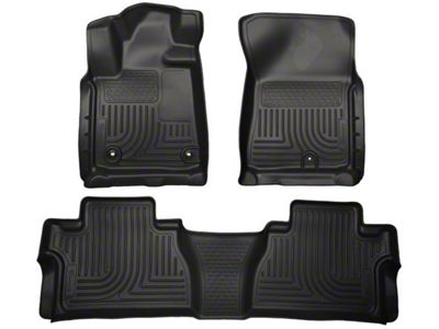 Husky Liners WeatherBeater Front and Second Seat Floor Liners; Footwell Coverage; Black (14-21 Tundra CrewMax)
