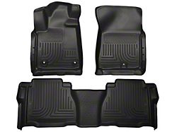 Husky Liners WeatherBeater Front and Second Seat Floor Liners; Footwell Coverage; Black (12-13 Tundra Double Cab, CrewMax)