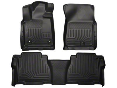 Husky Liners WeatherBeater Front and Second Seat Floor Liners; Footwell Coverage; Black (12-13 Tundra Double Cab, CrewMax)