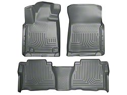 Husky Liners WeatherBeater Front and Second Seat Floor Liners; Footwell Coverage; Gray (07-11 Tundra Double Cab, CrewMax)