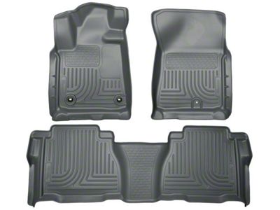 Husky Liners WeatherBeater Front and Second Seat Floor Liners; Footwell Coverage; Gray (12-13 Tundra Double Cab, CrewMax)