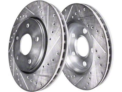 Drilled and Slotted 5-Lug Rotors; Front Pair (07-21 Tundra)