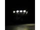 AlphaRex NOVA-Series LED Projector Headlights with White DRL; Alpha Black Housing; Clear Lens (22-24 Tundra w/ Factory Projector Headlights)