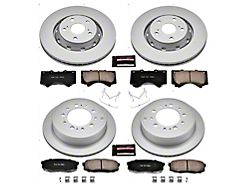PowerStop Z17 Evolution Plus 5-Lug Brake Rotor and Pad Kit; Front and Rear (07-21 Tundra)