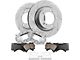 Drilled and Slotted 5-Lug Brake Rotor, Pad and Caliper Kit; Front (07-Early 15 Tundra)