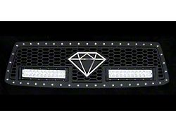 Wire Mesh Rivet Style Upper Grille Insert with LED Lights; Black (10-13 Tundra)