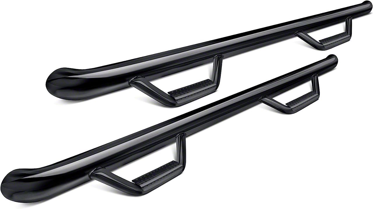 Smittybilt Tundra Wheel to Wheel Nerf Side Step Bars; Textured Black