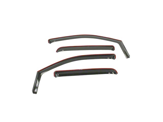 In-Channel Window Deflectors; Front and Rear; Smoke (22-24 Tundra CrewMax)