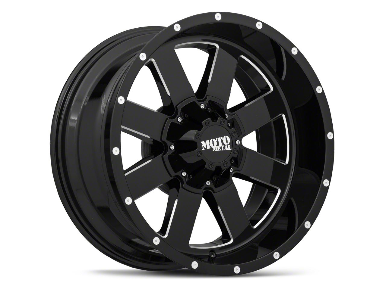 Moto Metal Tundra MO962 Gloss Black Milled 5-Lug Wheel; 20x10; -24mm