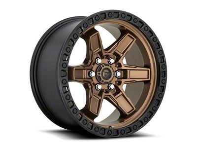 Fuel Wheels Kicker Matte Bronze with Black Bead Ring 5-Lug Wheel; 17x9; 1mm Offset (14-21 Tundra)
