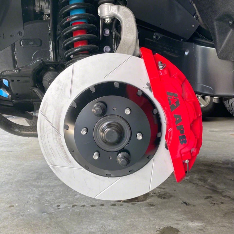 Tundra 6Piston Front Big Brake Kit with 16Inch Slotted Rotors; Red Calipers (2224 Tundra