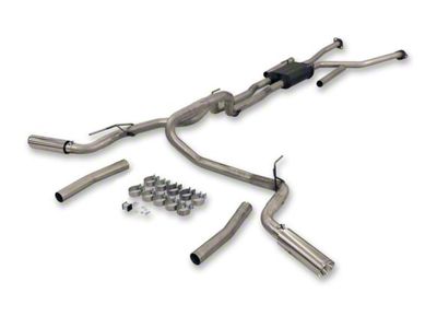 Flowmaster American Thunder Dual Exhaust System with Polished Tips; Side/Rear Exit (22-24 Tundra)