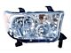 CAPA Replacement Halogen Headlight; Chrome Housing; Clear Lens; Passenger Side (07-13 Tundra w/o Level Adjuster)