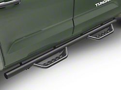 Barricade Tubular Drop Steps; Fine Textured Black Finish (22-24 Tundra CrewMax)