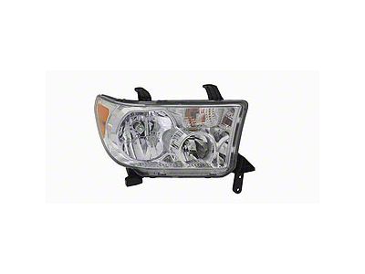 Replacement Headlight; Chrome Housing; Clear Lens; Passenger Side (14-17 Tundra 1794 Edition, Platinum)