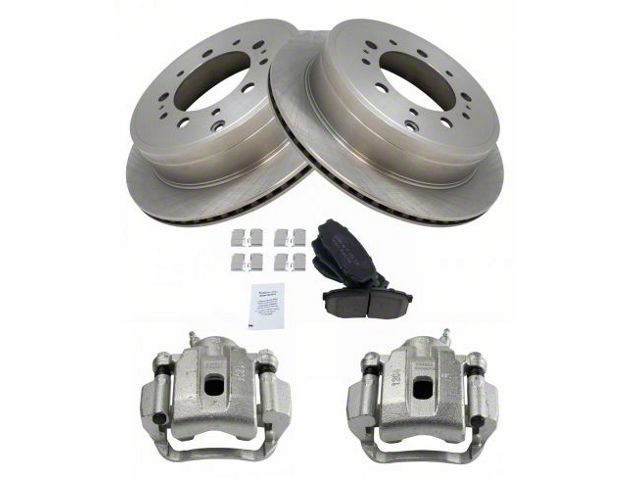 Ceramic 5-Lug Brake Rotor, Pad and Caliper Kit; Rear (07-15 Tundra)
