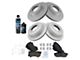 Ceramic 5-Lug Brake Rotor, Pad, Brake Fluid and Cleaner Kit; Front and Rear (07-21 Tundra)