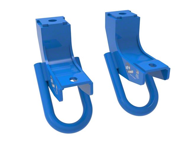 AFE Front Tow Hooks; Blue (22-24 Tundra)