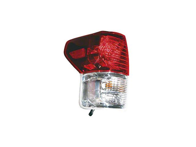 Replacement Tail Light; Chrome Housing; Red/Clear Lens; Driver Side (07-13 Tundra)
