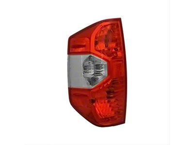 CAPA Replacement Tail Light; Chrome Housing; Red/Clear Lens; Driver Side (14-21 Tundra)