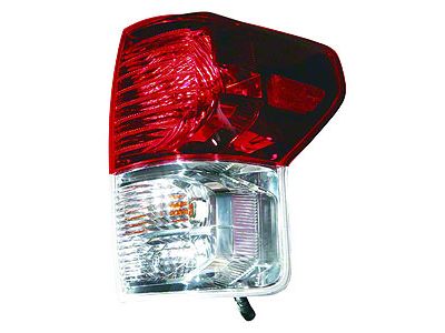 Replacement Tail Light; Chrome Housing; Red/Clear Lens; Passenger Side (07-13 Tundra)