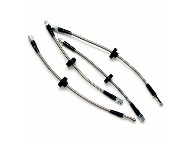 Braided Stainless Steel Brake Line Kit; Front and Rear (07-18 Tundra)