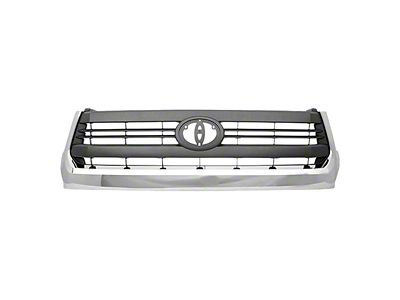 Upper Replacement Grille; Black and Chrome (14-15 Tundra)