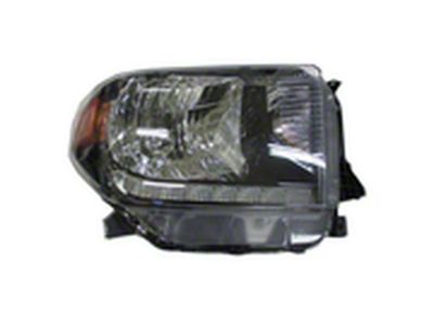 CAPA Replacement Headlight; Chrome Housing; Clear Lens; Passenger Side (18-21 Tundra w/ Factory Halogen Headlights)