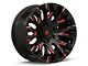 Fuel Wheels Quake Gloss Black Milled with Red Tint 6-Lug Wheel; 18x9; 1mm Offset (22-24 Tundra)
