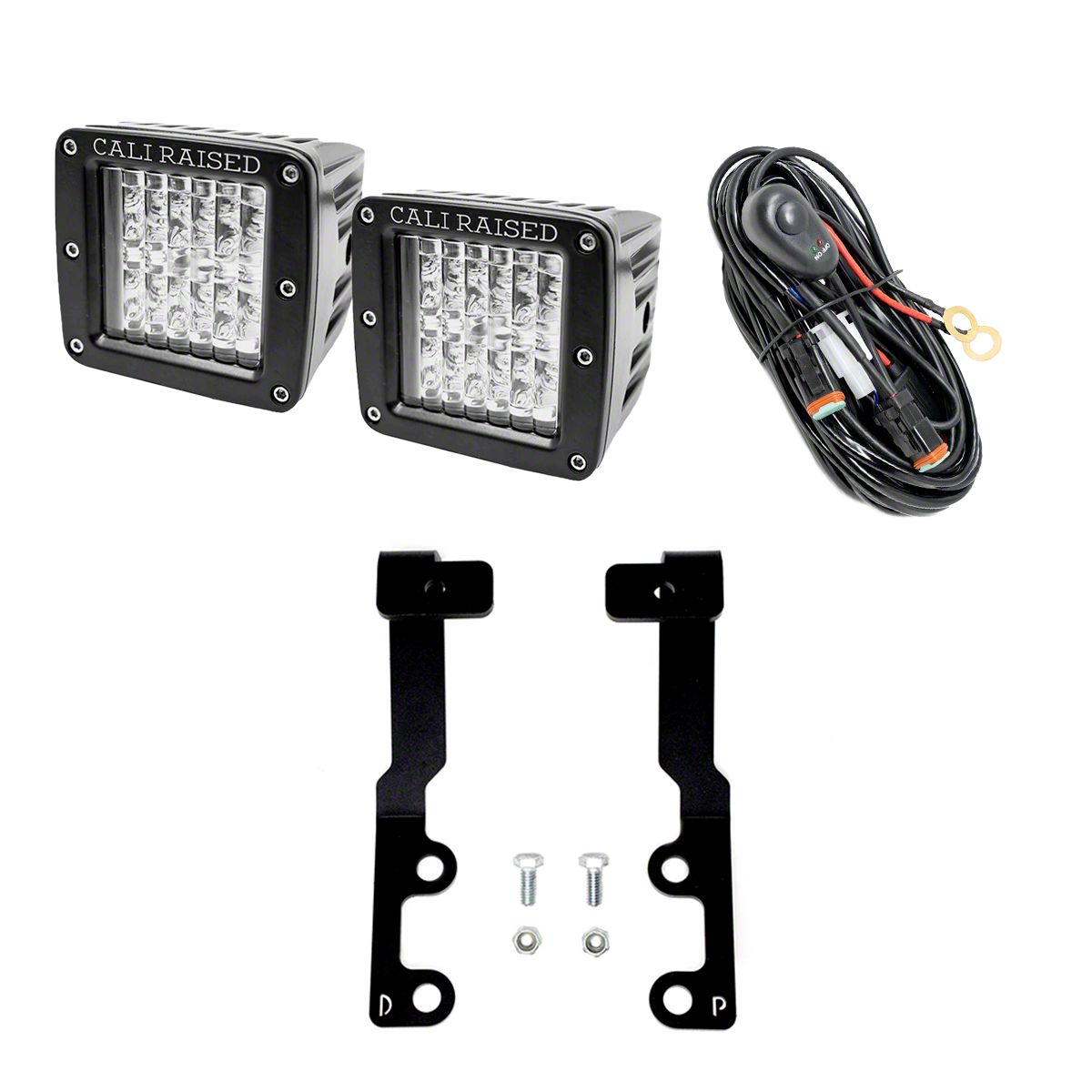 Cali Raised Led Tundra 3x2 Led Pod Lights With Low Profile Ditch Light 