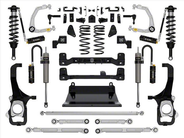 ICON Vehicle Dynamics 6-Inch Suspension Lift System with Billet Upper Control Arms; Stage 7 (22-24 Tundra w/o AVS System & Load-Leveling Air System)
