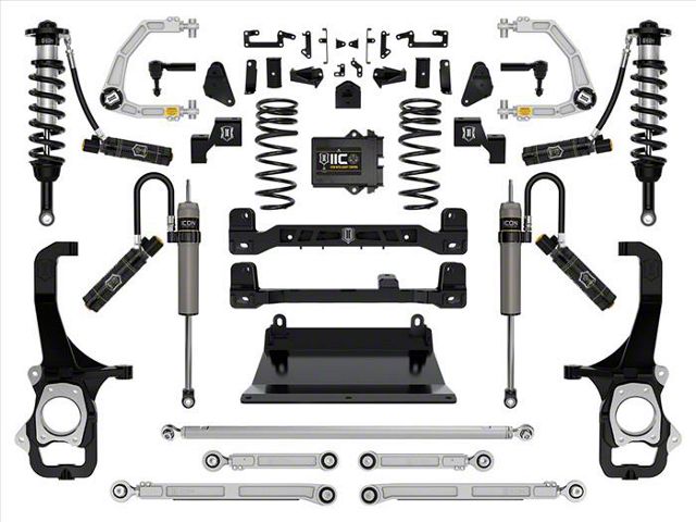 ICON Vehicle Dynamics 6-Inch Suspension Lift System with Billet Upper Control Arms; Stage 9 (22-24 Tundra w/o AVS System & Load-Leveling Air System)