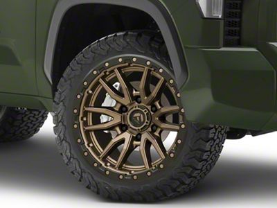 Fuel Wheels Rebel Matte Bronze with Black Bead Ring 6-Lug Wheel; 22x10; -13mm Offset (22-24 Tundra)