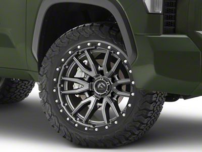 Fuel Wheels Rebel Matte Gunmetal with Black Bead Ring 6-Lug Wheel; 22x10; -13mm Offset (22-24 Tundra)
