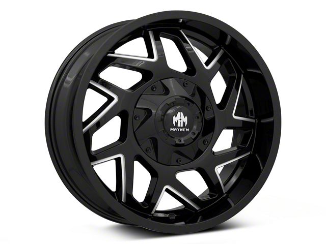Mayhem Wheels Hatchet Gloss Black Milled 5-Lug Wheel; 20x9; 0mm Offset (07-13 Tundra)
