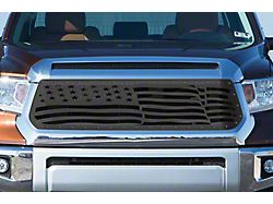 1-Piece Steel Upper Grille Overlay; American Flag Wave (14-17 Tundra)