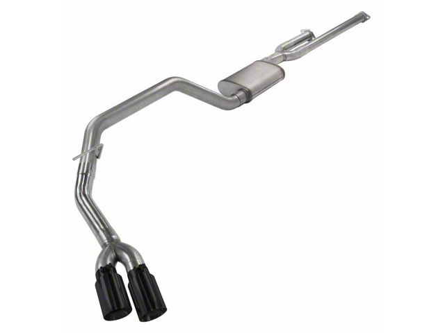 Pypes Muffler Delete Single Exhaust System with Black Tips; Side Exit (14-21 4.6L Tundra)