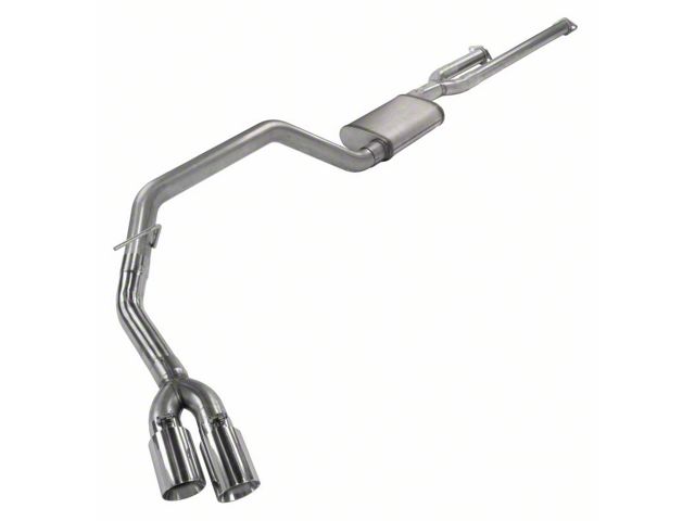 Pypes Muffler Delete Single Exhaust System with Polished Tips; Side Exit (14-21 5.7L Tundra)