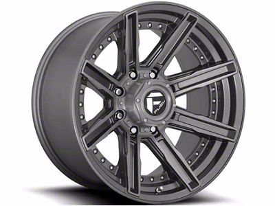 Fuel Wheels Rogue Platinum Brushed Gunmetal Tinted Clear 5-Lug Wheel; 20x9; 1mm Offset (07-13 Tundra)