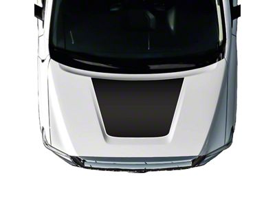 Hood Graphic; Matte Black with White Outline (14-21 Tundra)