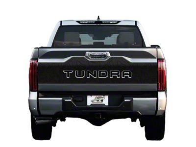 Tailgate Graphic; Matte Black with Golden Yellow Outline (22-24 Tundra)
