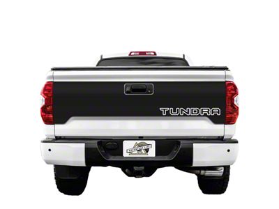 Tailgate Graphic; Matte Black with White Outline (14-21 Tundra)